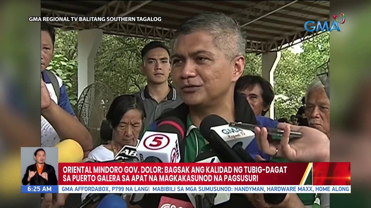 Oriental Mindoro Gov. Dolor: Bagsak ang kalidad ng tubig-dagat sa Puerto Galera sa apat na magkakasunod na pagsusuri | UB