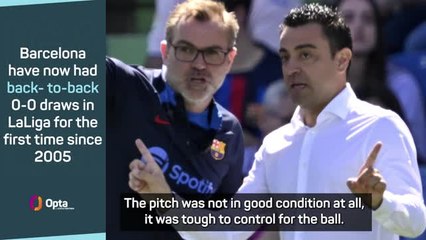 Early kick off and a bad pitch but 'no excuses' - Xavi on Getafe draw