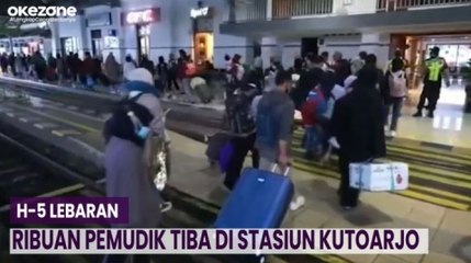 H-5 Lebaran, Ribuan Pemudik Tiba di Stasiun Kutoarjo