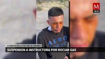 En Sonora, suspenden a instructora de academia de policía por rociar gas lacrimógeno a cadetes