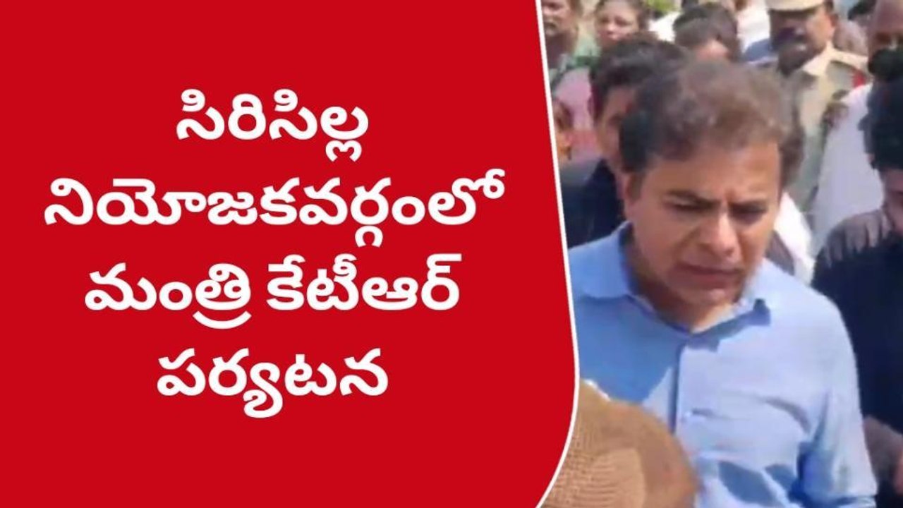 సిరిసిల్ల: నియోజకవర్గంలో ఇవాళ మంత్రి కేటీఆర్ పర్యటన