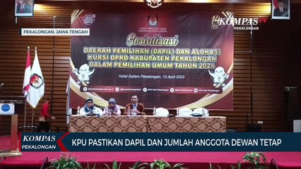 Download Video: KPU Kabupaten Pekalongan Sosialisasikan Daerah Pemilihan dan Alokasi Kursi Legislatif Pemilu 2024