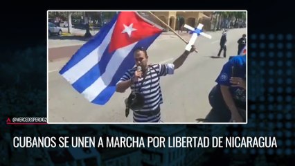 Cubanos se unieron a marcha por la libertad de Nicaragua