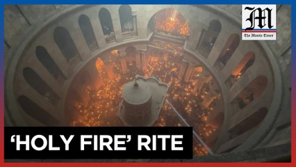 Download Video: Thousands in Jerusalem for Orthodox Easter 'Holy Fire' rite