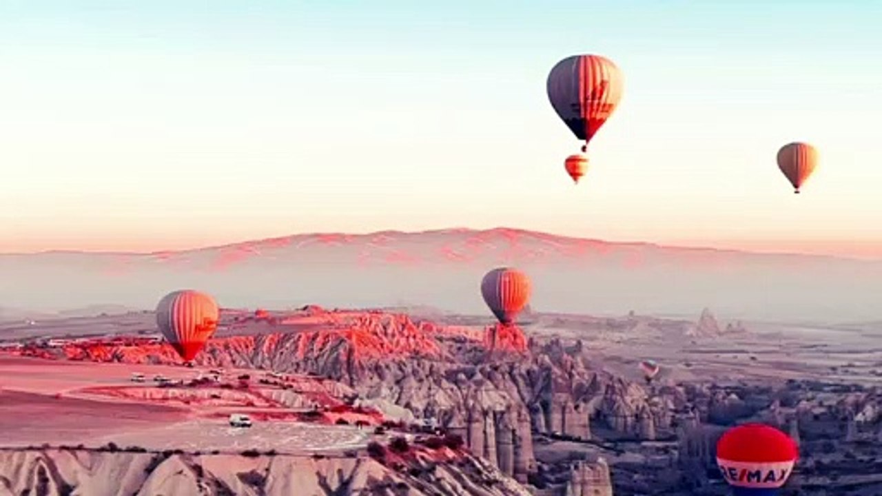 View from Balloon Flying over Cappadocia  
