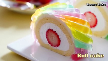 Rainbow Jelly Roll Cake Amazing cake
