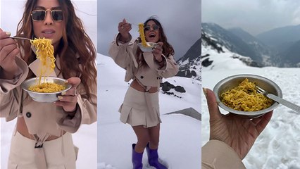 Nia Sharma Gangtok Hills के बीच Maggi Enjoy करते देख Fans Shocking Reaction Viral | Boldsky
