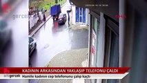 Hamile kadının arkasından yaklaştı, cebindeki telefonu çaldı