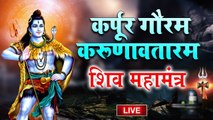 LIVE : सोमवार भक्ति : कर्पूर गौरम करूणावतारम | शिव मंत्र l karpur gauram karunavtaram | Shiv Mantra ~ @bhajansangrah