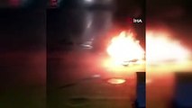 Bursa'da seyir halindeki motosiklet alev alev yandı