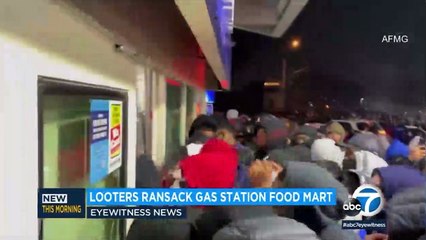 ABD'de şok görüntüler! Benzin istasyonunu yağmaladılar