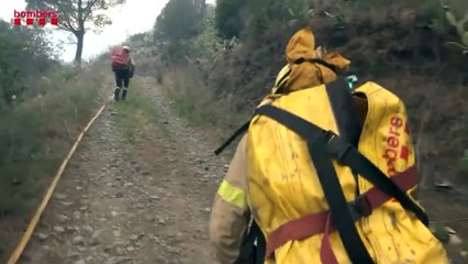 Los Bombers dan por estabilizado el fuego de Portbou (Girona)