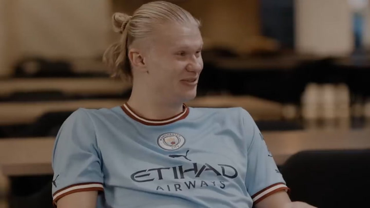 Watch: Erling Haaland mocks John Stones’ Barnsley accent and gets it spot on