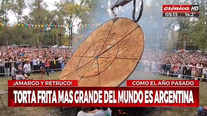 ¡La torta frita más grande del mundo es argentina!