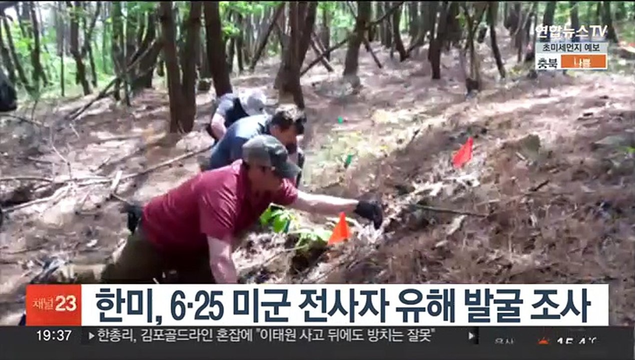 한미, 6·25 미군 전사자 유해 발굴 조사