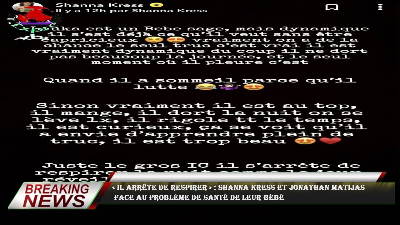 « Il arrête de respirer » : Shanna Kress et Jonathan Matijas  face au problème de santé de leur bébé