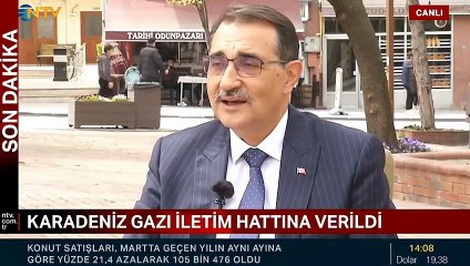 Bakan Dönmez: Karadeniz gazı iletim hattına verildi