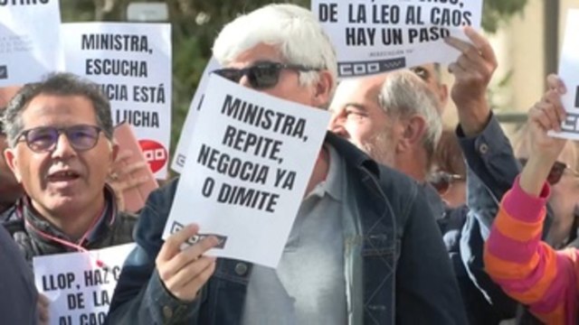 Los funcionarios de Justicia comienzan una huelga indefinida