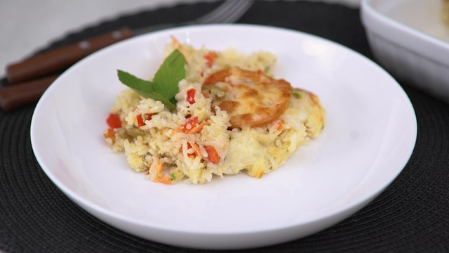 Refeição rápida: Arroz de forno vegetariano