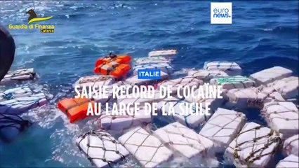 Italie : saisie record de deux tonnes de cocaïne dérivant au large de la Sicile