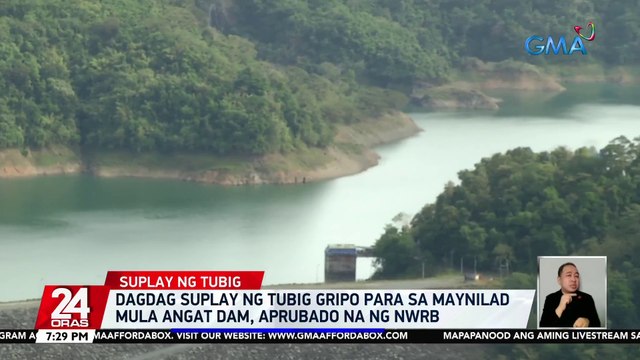 Dagdag suplay ng tubig gripo para sa Maynilad mula Angat Dam, aprubado na ng NWRB | 24 Oras