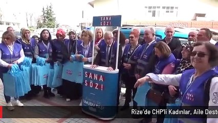 Rize'de CHP'li Kadınlar, Aile Destekleri Sigortası'nı Anlattı