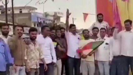 बैतूल: नेता प्रतिपक्ष गोविंद सिंह का भाजपा कार्यकर्ताओं ने जलाया पुतला,कि नारे बाजी