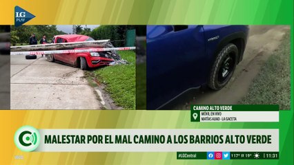 Quejas de los vecinos de los barrios "Alto Verde" por el mal estado del camino