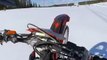 Finding Deep Snow on Snow Bike Sends Rider into Fluffy Powder
