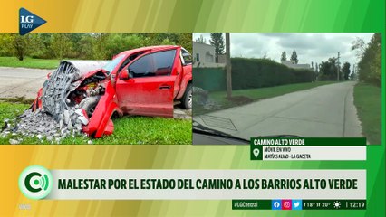 Alto Verde: Recorrimos el camino donde una camioneta chocó y volteó una columna de cemento
