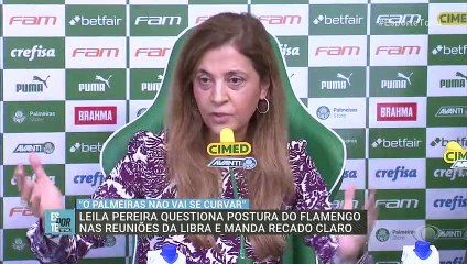 Leila Pereira, presidente do Palmeiras, ataca o Flamengo: "não vamos nos curvar" 17/04/2023 12:46:36