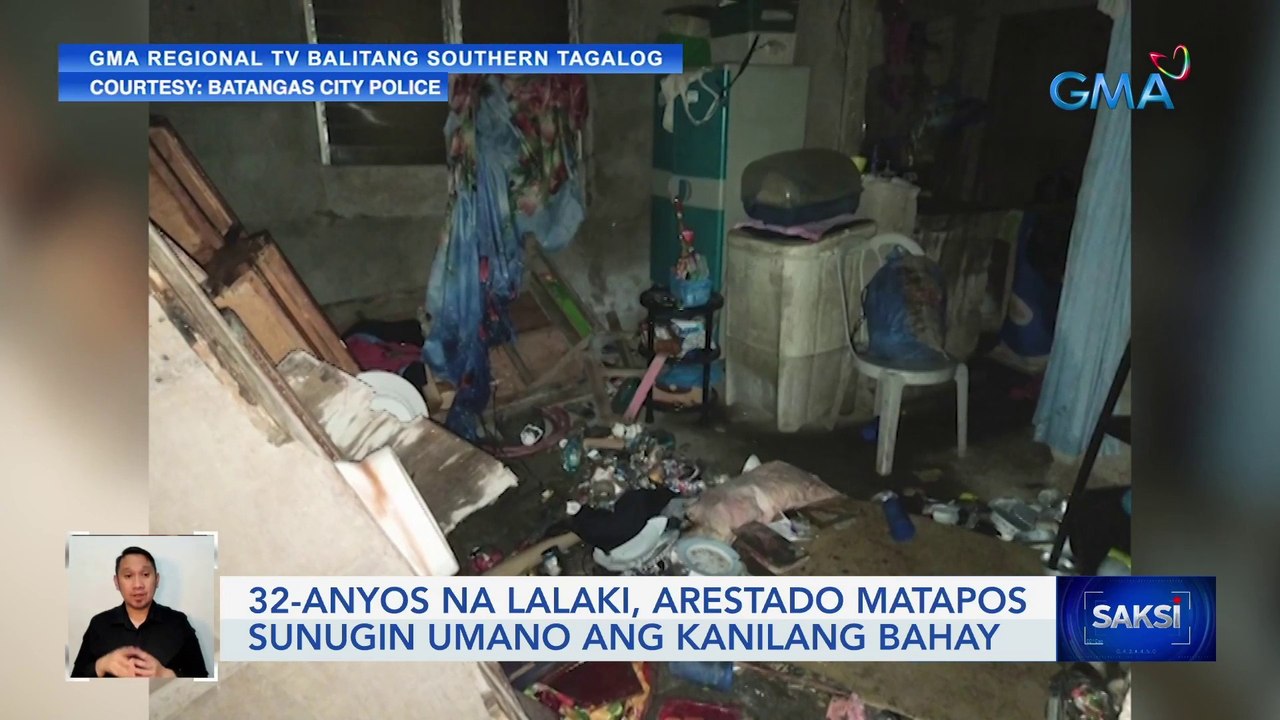 32-anyos na lalaki, arestado matapos sunugin umano ang kanilang bahay | Saksi