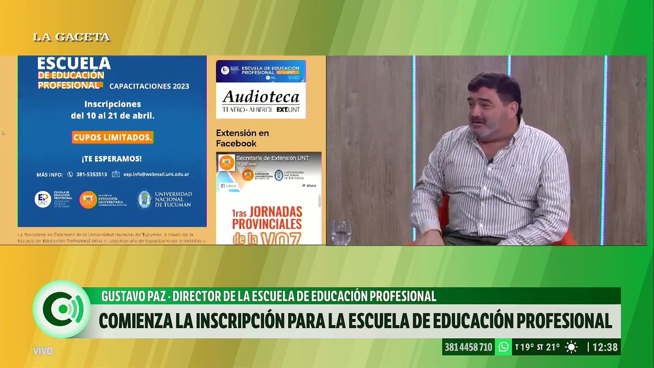 Comenzó la inscripción para la escuela de Educación Profesional