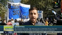 Argentinos se movilizan contra las políticas del FMI