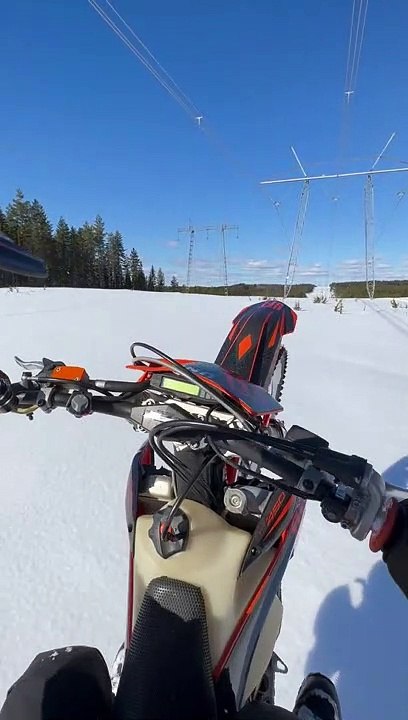 Finding Deep Snow on Snow Bike Sends Rider into Fluffy Powder