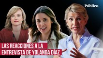 De Irene Montero a Pilar Alegría: los partidos responden a Yolanda Díaz tras su entrevista con Jordi Évole