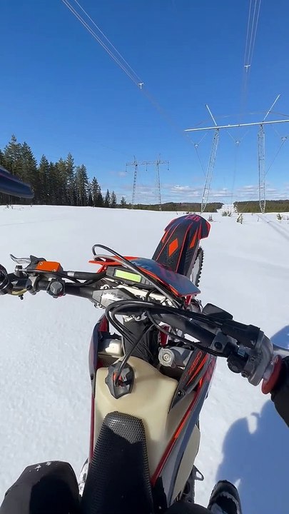 Finding Deep Snow on Snow Bike Sends Rider into Fluffy Powder