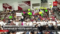 Más de 5 mil personas recibieron este domingo a Claudia Sheinbaum en Nuevo León