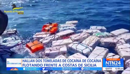 Encuentran dos toneladas de cocaína flotando en el mar Mediterráneo