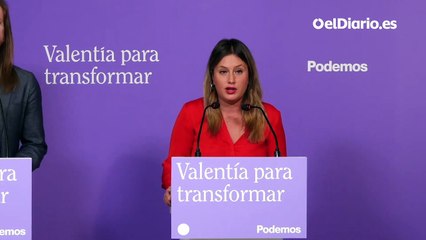 Podemos e IU tildan de "mala noticia" el acuerdo del PSOE con el PP en la ley 'solo sí es sí'