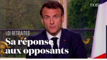 Allocution d'Emmanuel Macron : sa réponse aux opposants à la réforme des retraites