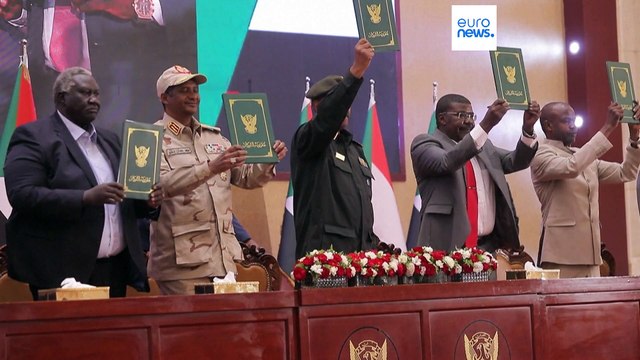 What sparked the violent struggle to control Sudan's future?