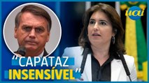 Tebet sobre Bolsonaro: 'um capataz insensível'