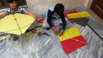 2 patang bazz Kite making 2 kites of 1 Tawa kite at home