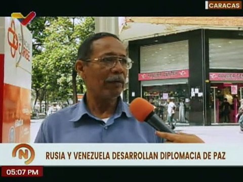 Caraqueños apoyan relación bilateral entre Rusia y Venezuela