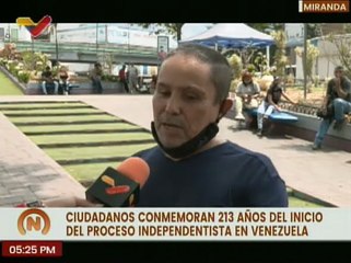 Mirandinos conmemoran 213 años del inicio del proceso Independentista en Venezuela