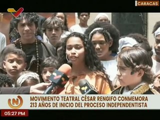 Caracas | Movimiento Teatral César Rengifo conmemora 213 años del Proceso Independentista