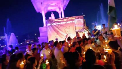 जयपुर को एक रखने के लिए कैंडल मार्च
