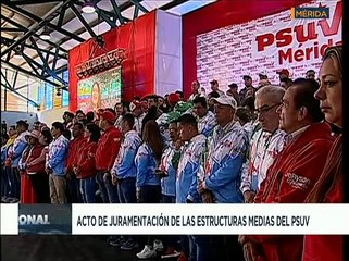 Realizan juramentación de las Estructuras Medias del PSUV en el estado Mérida