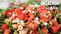 Deliciosa ensalada de sandía horneada con queso feta